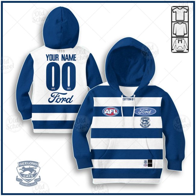 Personalize Geelong Cats 2020 Men?s Home Guernsey for Kids