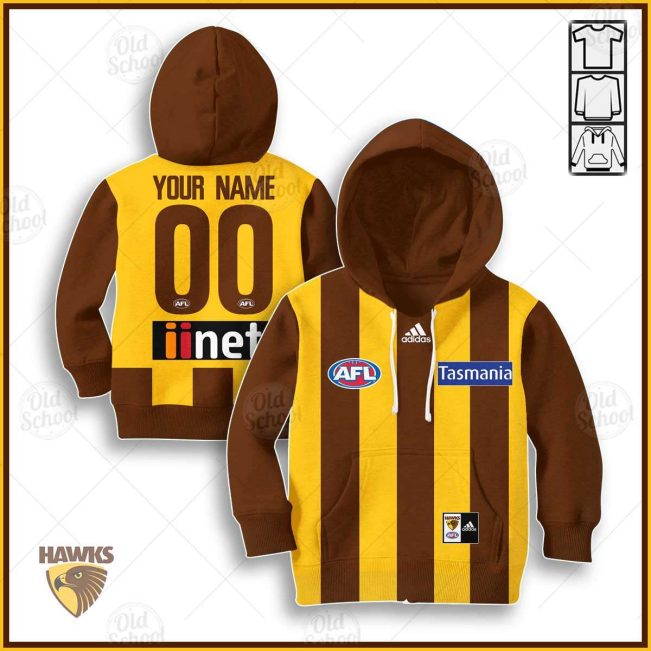 Personalize Hawthorn Hawks 2020 Men?s Home Guernsey for Kids