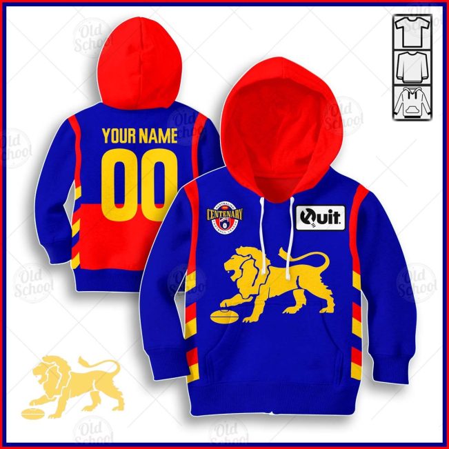 Personalise Fitzroy Lions 1996 Pre-Season AFL Vintage Guernsey for Kids