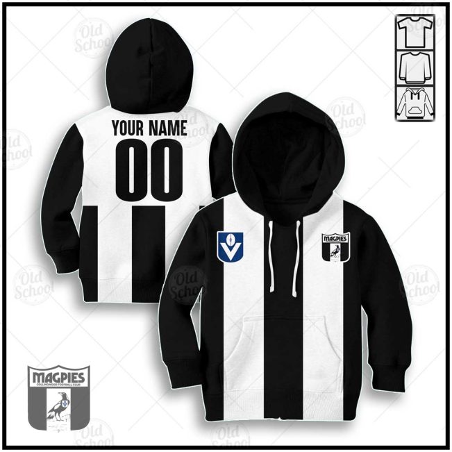Personalized Collingwood Football Club Vintage Retro AFL Guernsey 90s for Kids
