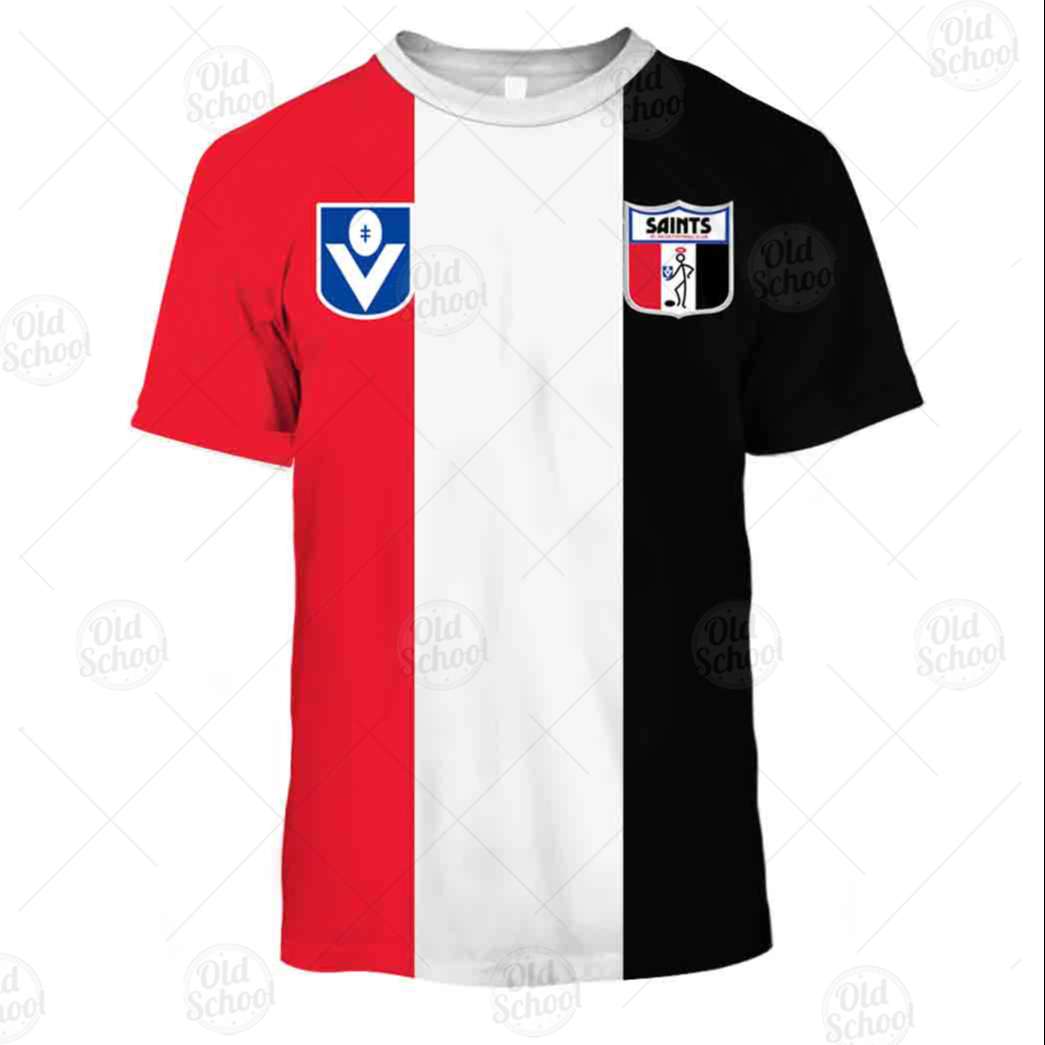 Personalized St Kilda Football Club Vintage Jersey 3D All Over Printed for Kids Personalized St Kilda Football Club Vintage Jersey 3D All Over Printed for Kids