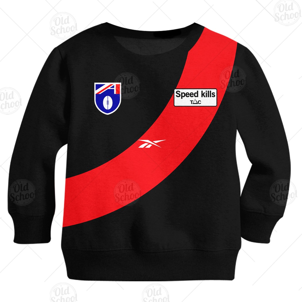 Personalized Essendon Football Club Vintage Retro AFL guernsey 1989 for Kids Personalized Essendon Football Club Vintage Retro AFL guernsey 1989 for Kids