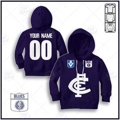 Personalized Carlton Football Club Vintage Retro AFL Guernsey 90s for Kids