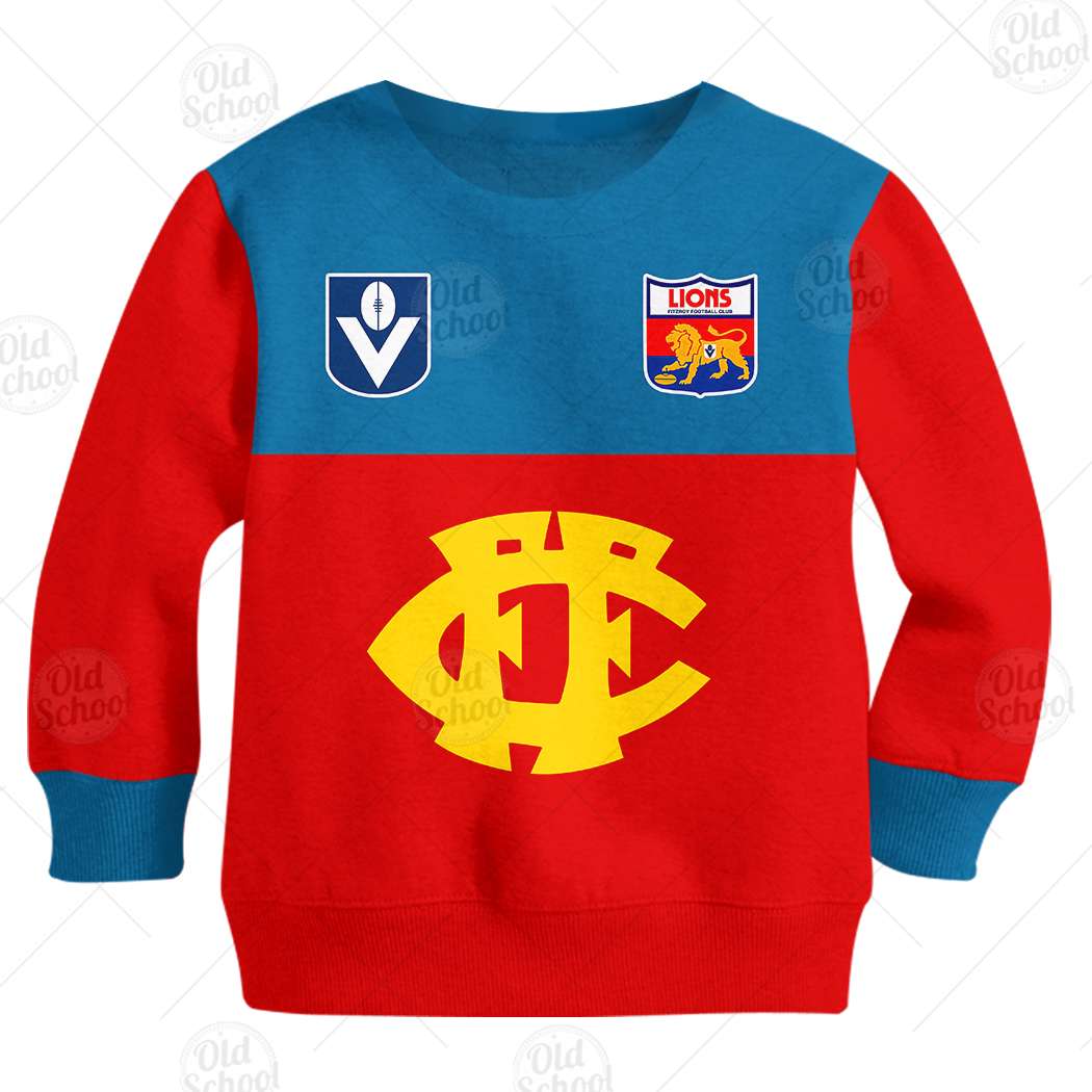 Personalise Throwback 1980 Fitzroy Lions Vintage Home Jumper for Kids