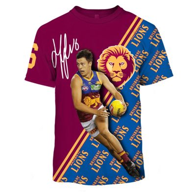 MEW-T16AFLBL002 Brisbane Lions, Hugh McCluggage #6 Limited Edition 3D All Over Printed Shirts For Men & Women