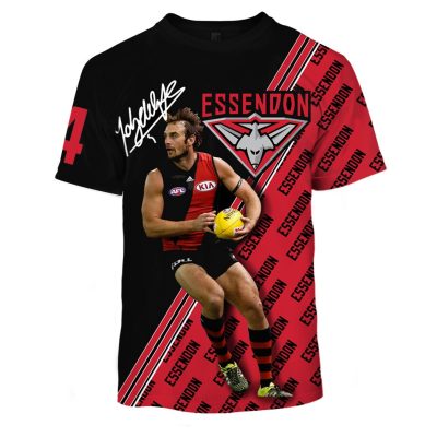 MEW-T16AFLEF001 Essendon Football Club, Jobe Watson #4 Limited Edition 3D All Over Printed Shirts For Men & Women