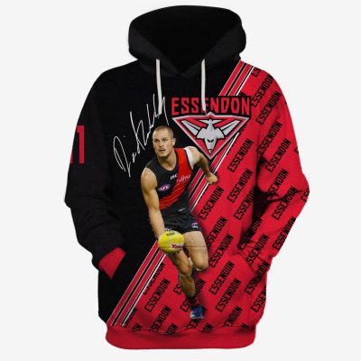 MEW-T16AFLEF007 Essendon Football Club, David Zaharakis #11 Limited Edition 3D All Over Printed Shirts For Men & Women