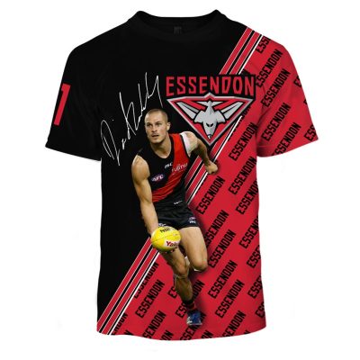 MEW-T16AFLEF007 Essendon Football Club, David Zaharakis #11 Limited Edition 3D All Over Printed Shirts For Men & Women
