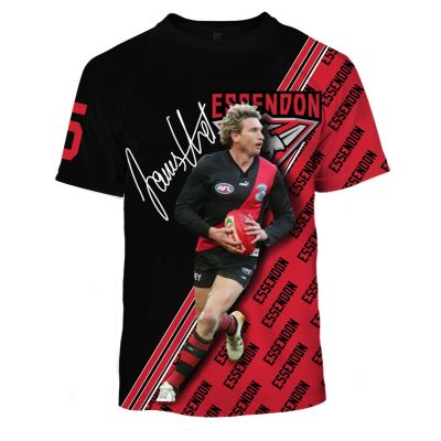MEW-T16AFLEF011 Essendon Football Club, James Hird #5 Limited Edition 3D All Over Printed Shirts For Men & Women