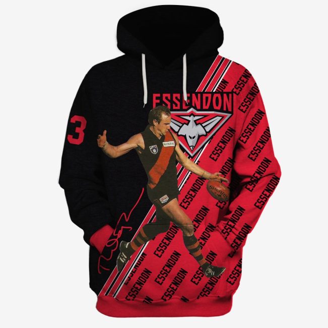 MEW-T16AFLEF014 Essendon Football Club, Tim Watson #33 Limited Edition 3D All Over Printed Shirts For Men & Women