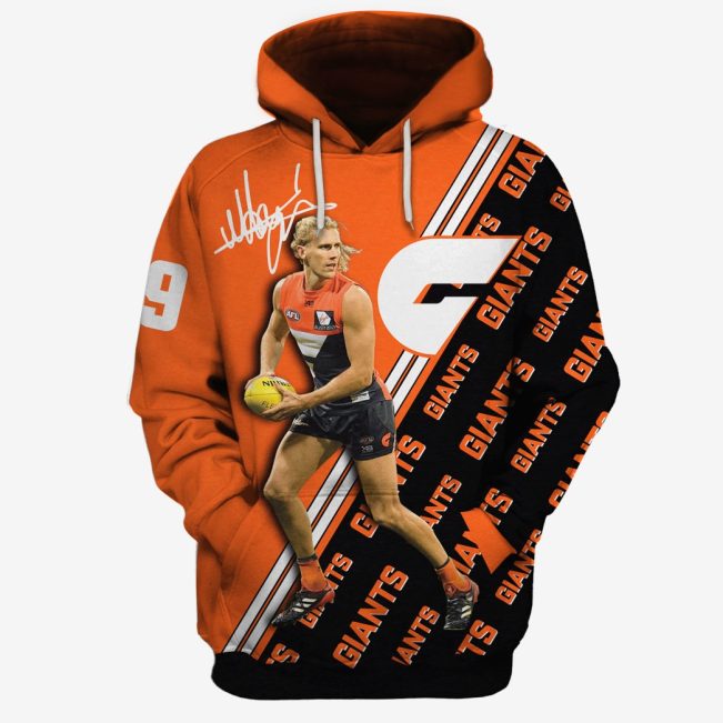 MEW-T16AFLGWSG005 Greater Western Sydney Giants, Nick Haynes #19 Limited Edition 3D All Over Printed Shirts For Men & Women