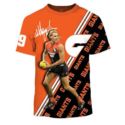 MEW-T16AFLGWSG005 Greater Western Sydney Giants, Nick Haynes #19 Limited Edition 3D All Over Printed Shirts For Men & Women