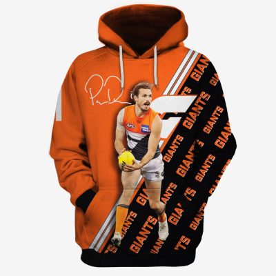 MEW-T16AFLGWSG011 Greater Western Sydney Giants, Phil Davis #1 Limited Edition 3D All Over Printed Shirts For Men & Women