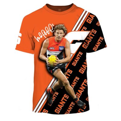 MEW-T16AFLGWSG012 Greater Western Sydney Giants, Lachie Whitfield #6 Limited Edition 3D All Over Printed Shirts For Men & Women