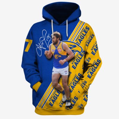 MEW-T16AFLWCE009 West Coast Eagles, JOSH KENNEDY #17 Limited Edition 3D All Over Printed Shirts For Men & Women