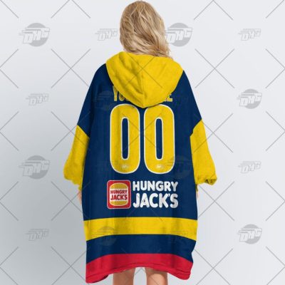 AFL Adelaide Crows Custom Name Number 2022 Home Guernsey Fleece Oodie