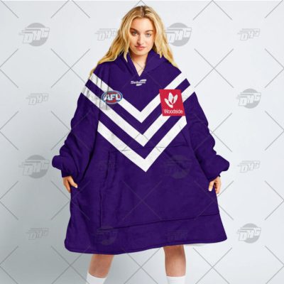 AFL Fremantle Dockers Custom Name Number 2021 Home Guernsey Fleece Oodie