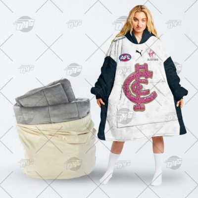 AFL Carlton Blues Custom Name Number 2021 Simpsons Guernsey Fleece Oodie