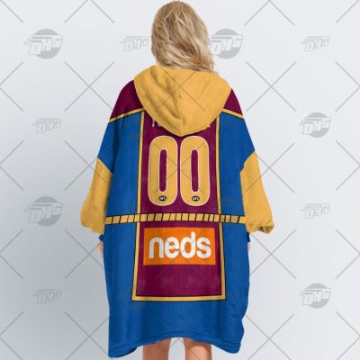 AFL Brisbane Lions Custom Name Number The Simpsons Guernsey Fleece Oodie