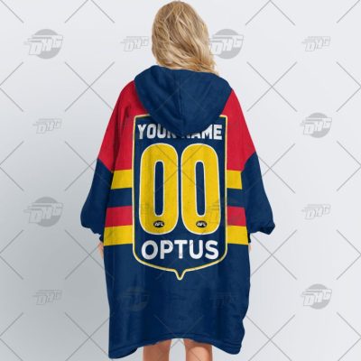AFL Adelaide Crows Custom Name Number The Simpsons Guernsey Fleece Oodie