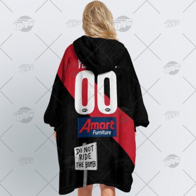AFL Essendon Bombers Custom Name Number The Simpsons Guernsey Fleece Oodie