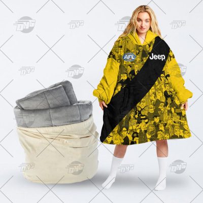 AFL Richmond Tigers Custom Name Number The Simpson Guernsey Fleece Oodie