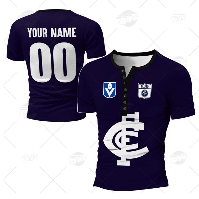 Personalized Carlton Football Club Vintage Retro AFL THenley Shirt Gothic T-shirt