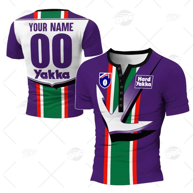 Personalized Fremantle Dockers AFL 1996 Vintage Henley Shirt Gothic T-shirt