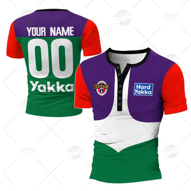 Personalised AFL Fremantle Dockers 1995 Vintage Henley Shirt Gothic T-shirt