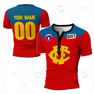 Personalized Throwback 1991 Fitzroy Lions Vintage Home Henley Shirt Gothic T-shirt