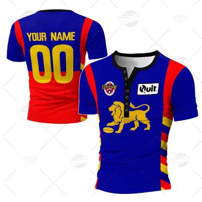 Personalized Fitzroy Lions 1996 Pre-Season AFL Vintage Henley Shirt Gothic T-shirt