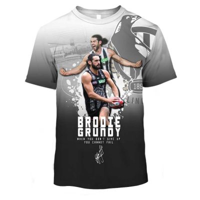 MON-T43_AFL_Collingwood001 Limited Edition 3D All Over Printed Shirts For Men & Women