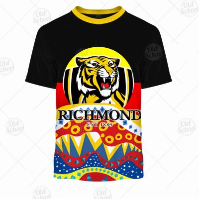 AFL Dinky Di Richmond Tigers Lover Aboriginal Flag x Indigenous Hoodie