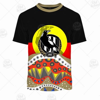 AFL Dinky Di Collingwood Magpies Lover Aboriginal Flag x Indigenous Hoodie