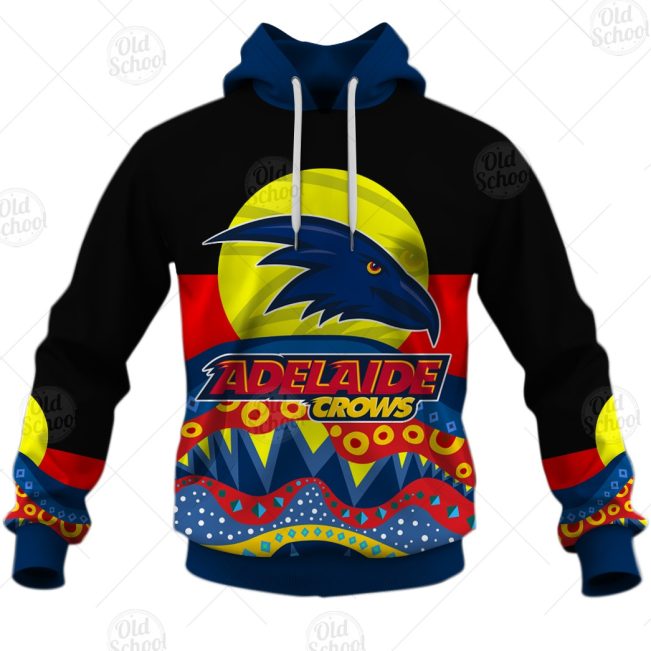 AFL Dinky Di Adelaide Crows Lover Aboriginal Flag x Indigenous Hoodie