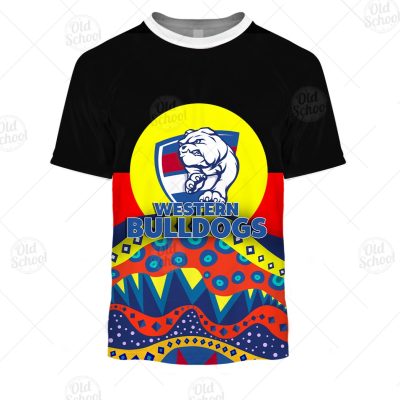 AFL Dinky Di Western Bulldogs Lover Aboriginal Flag x Indigenous Hoodie