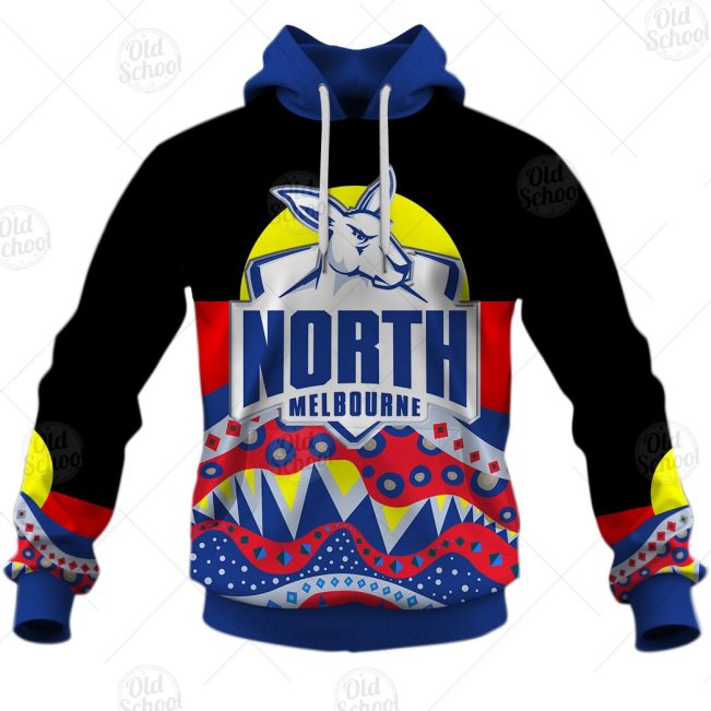 AFL Dinky Di North Melbourne Football Club Lover Aboriginal Flag x Indigenous Hoodie