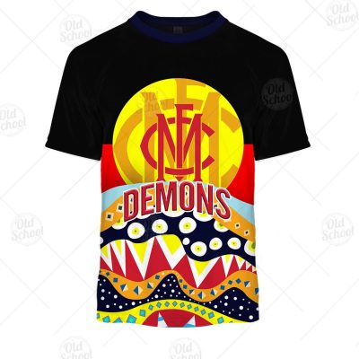 AFL Dinky Di Melbourne Demons Lover Aboriginal Flag x Indigenous Hoodie