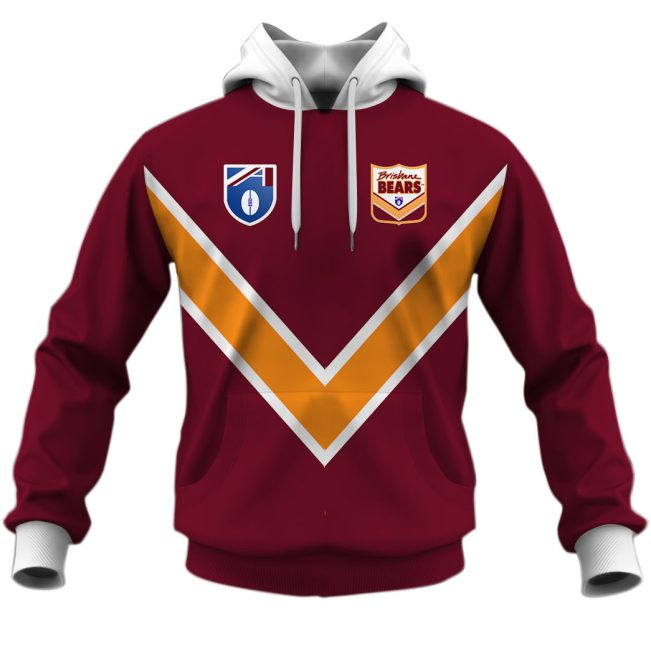 Personalized Brisbane Bears Football Club Vintage Retro AFL Guernsey 90s