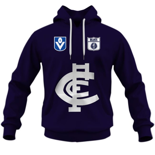 Personalized Carlton Football Club Vintage Retro AFL Guernsey 80s