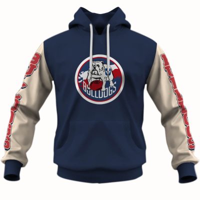 Personalise Western Bulldogs AFL Vintage Retro Hoodie Sleeve Shirt