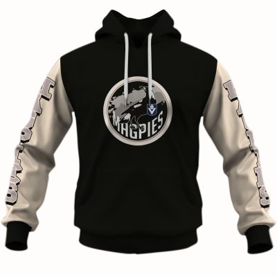 Personalise AFL Collingwood Magpies Vintage Retro Hoodie