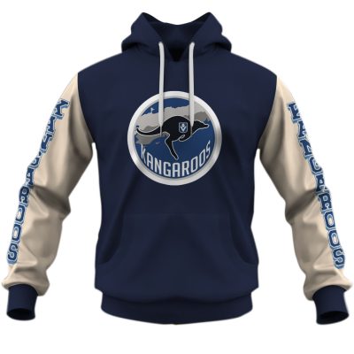Personalise North Melbourne Kangaroos AFL Vintage Retro Hoodie