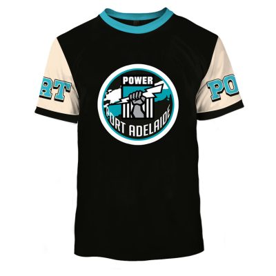 Personalise Port Adelaide AFL Vintage Retro Hoodie Shirt Sleeve