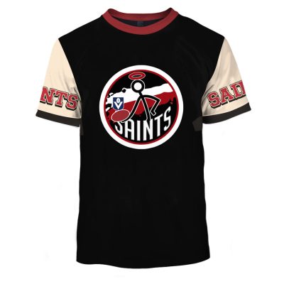 Personalise AFL St Kilda Vintage Retro Style Hoodie Shirt Sleeve