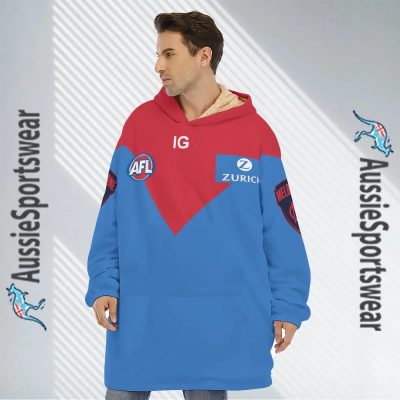AFL Melbourne Demons Custom Name Number 2023 Clash Guernsey Fleece Oodie