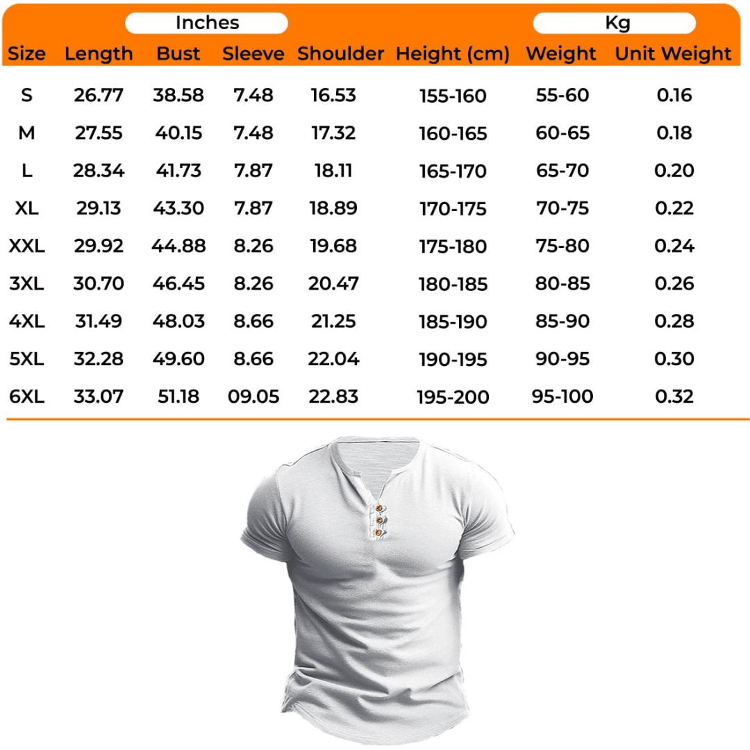 Mens Short Sleeve Henley Shirt - demo10