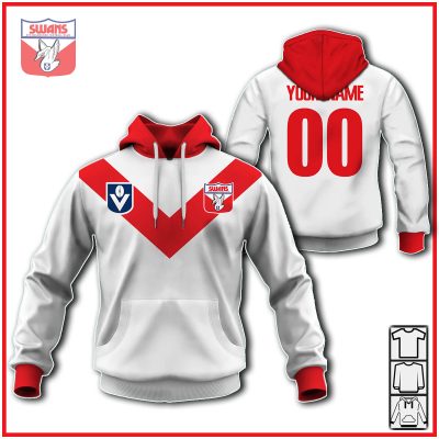 Personalized Sydney Swans Football Club Vintage Retro AFL Guernsey