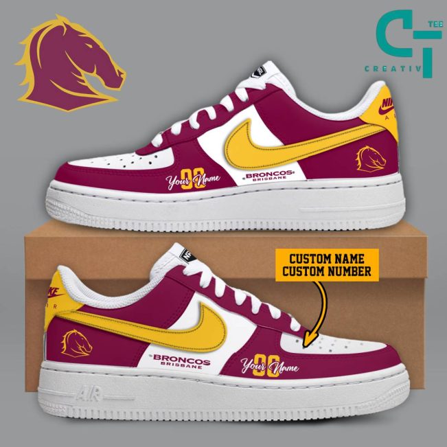 NRL Brisbane Broncos 2024 Air Force 1 Sneaker