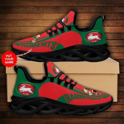NRL South Sydney Rabbitohs Custom Name Mascot Max Soul Shoes